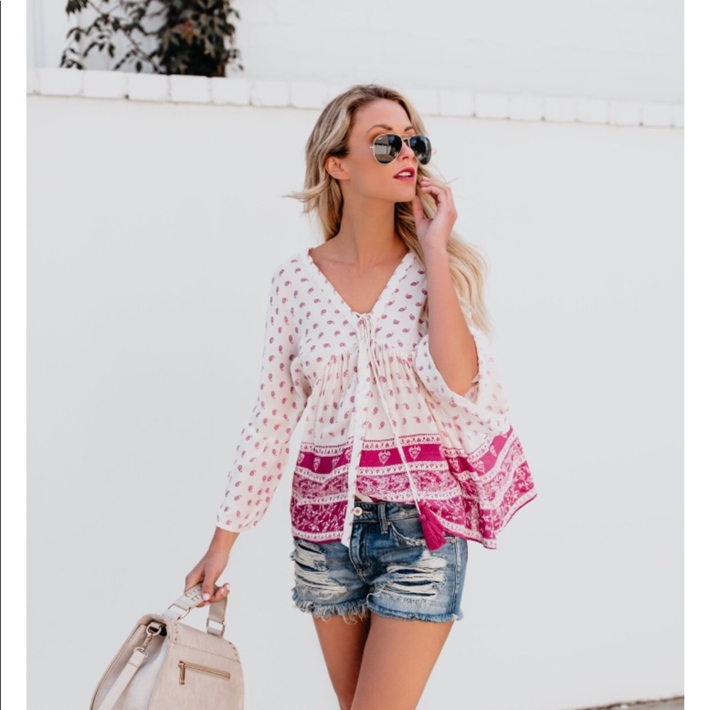 Boho chic En Creme blouse NWT